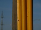 wire covering on pole